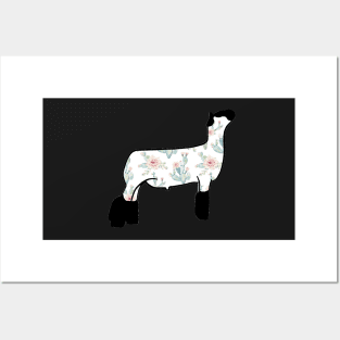 Watercolor Cactus Market Wether Lamb Silhouette 2 - NOT FOR RESALE WITHOUT PERMISSION Posters and Art